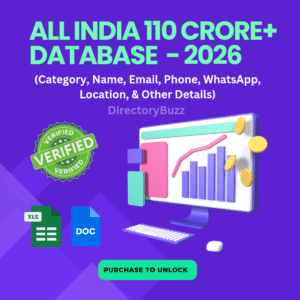All India Latest Database (PAN INDIA DATABASE) Sale is Now Live Grab it.